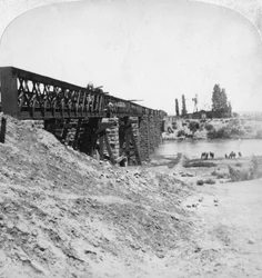 Silta Modder-joen yli, Etelä-Afrikka, 21. helmikuuta 1900.