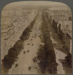 Champs Elysees - Riemukaarista Place de la Concordelle - Pariisi, Ranska, 1900.