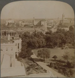 Laivastoosastolta... Valkoisen talon ja valtiovarainministeriön ohi Capitol, Washington, U.S.A, 1902.