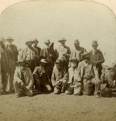 Kenraali Cronjesin pääkomentajat antautumisen jälkeen, Etelä-Afrikka, Buurien sota, 1900.
