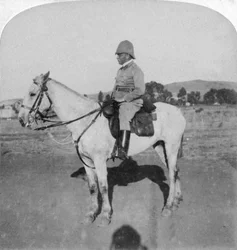 Kenraalimajuri John French, peloton ratsuväen komentaja, Pretoria, Etelä-Afrikka, buurisota, 1901.