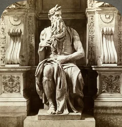 Michelangelon Mooses-patsas, San Pietro in Vincolin kirkko, Rooma, Italia.