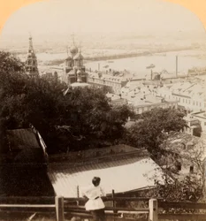 Nižni Novgorod, Venäjä, kaikkien kansakuntien kesäinen markkinapaikka, 1898.