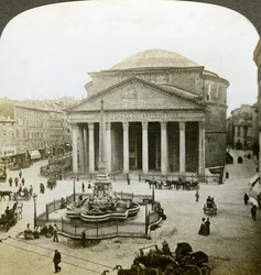 Pantheon ja Piazza della Rotunda, Rooma, Italia.