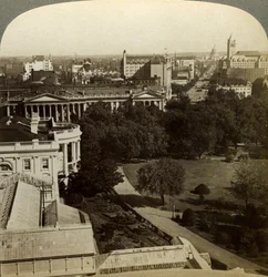 Valkoinen talo ja Treasury Building, Washington DC, Yhdysvallat.