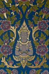 Wat Ampharam, Hua Hin. Temppelin koristelu. Thaimaa.