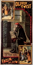 1880-luvun brittiläinen Oliver Twist -kirjalevy