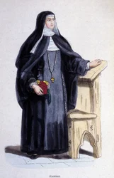 Clarisse, 1200-luvulla perustetun St. Clairin ritarikunnan uskontokunta.