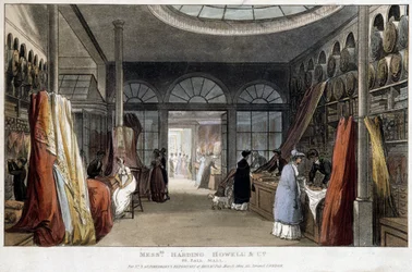 Kangasliike Lontoossa (Englanti) - Litografia noin 1800