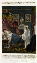 Aave ilmestyy Lord Lytteltonin eteen ilmoittamaan hänen kuolemastaan. 1825. Raamattu. Morando, Milano.