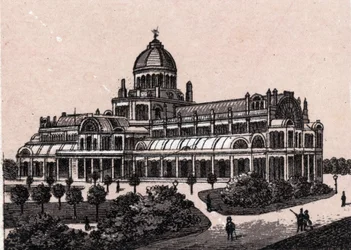 Amsterdam, Hollanti: Näkymä Kansan palatsille. kirjassa "" Maailma havainnollistaa 168 näkymää"" Päiväämätön (1800-luvun loppu)