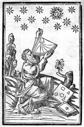 Astrologi ottaa korkeuden sekstanttillaan pimennyksen aikana.