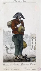 Omenakauppias - paikassa “” Cris de Paris”, deb. 1800-luvulla
