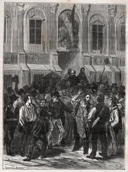 Armand Barbes, Ranskan vallankumouksellinen (1809-1870) ennen pidätystä 12. toukokuuta 1839 - Kaiverrus vuodelta 1882 kirjaan "Histoire de dix ans: 1830-1840" Louis-Blanc (1811-1882)