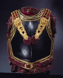 Keisari Napoleon I:lle (1769-1821) vuonna 1807 suunniteltu panssariarkku Tilsitin (Tilsitt) taistelua varten vuonna 1807. Paris, Legion d