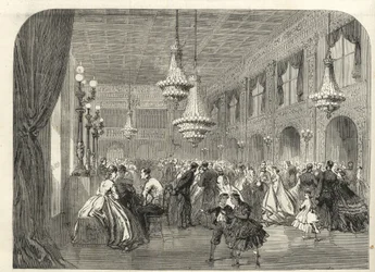 Baden Baden (Baden-Baden), Saksa - Keskusteluhuoneen sisällä - 1867