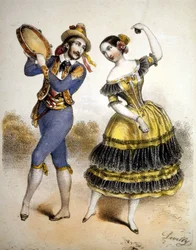 Bolero. Kaiverrus noin 1850.