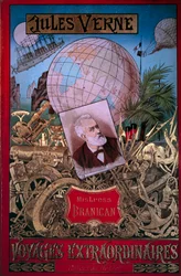 Jules Vernen (1828-1905) kirjan kansi "" Mistress Branican" kokoelmassa "" Voyages extraordinaire""" 1800-luvun Pariisi, B.N.