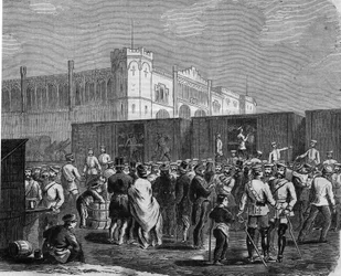 Breslau (tai Wroclaw), Preussin kaartilaiset kampanjassa Itävaltaa vastaan vuonna 1866. Kaiverrus