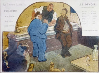 Café de Paris: sinkki - piirustus, 1800-luvun loppu, Carnavalet.