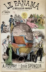 Sarjakuvalaulu "Panama tai paras paperi" luonut neiti Valti à la Scala, sanoitukset Poupay ja musiikin Emile Spencer, sd 1800-luku