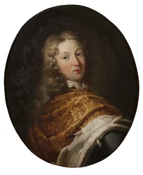Charles III Guillaume de Bade Durlach - Margrahvi Kaarle III Vilhelmin muotokuva Baden-Durlachista (1679-1738), Anonyymi. Öljy kankaalle