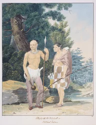 Pal-lo-to-pathin eli Flathead-intiaanien päällikkö, n. 1843-50 (akvarelli)
