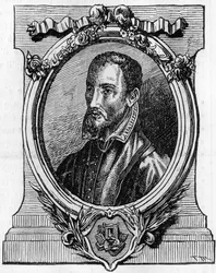Christophe Plantin. 1514-1589. Antwerpenin ranskalainen tulostin. 1800-luvun kaiverrus.
