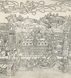 Venetsian kaupunki, Italia, kaiverrus