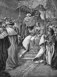 Englannin kuningatar Viktoria I:n kruunajaiset, Lontoo, Westminster Abbey, 28. kesäkuuta