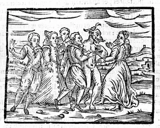 Tanssi paholaisen kanssa Francesco Guaccio "" Compendium Maleficarum"" Milan 1608