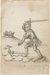 Älä riko kruunua [fol. 43 recto], noin 1512-1515 (kynä ja musta muste lyijypaperille).