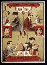 Tohtori Dumontin antiseptinen ja anesteettinen kurlaus - Mainonta, 1800-luvun loppu