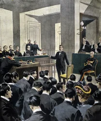 Dreyfusin tapaus: everstiluutnantti Georges Picquartin (1854-1914) todistus kirjailija Emile Zolan oikeudenkäynnissä (J