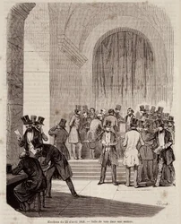 Vaalit 23. huhtikuuta 1848: äänestyshuone osiossa "" Nykyajan populaarihistoriassa""