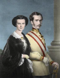 Itävallan keisari Frans Joosef I (Habsburgin Frans Joosef) ja Itävallan keisarinna Elisabet (Sisi) - Itävallan Frans Joosef I:n muotokuva