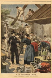Gentillyn portin sotilasalueelle rakennetun kasarmin karkottaminen ja osa. Kuvitus "" Le petit Journal" -lehdessä 23/06/1895.