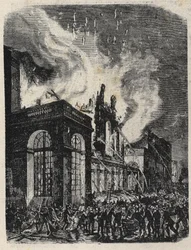 Opera de la rue Lepelletier (Le Peletier) tulipalo Pariisissa 28. lokakuuta