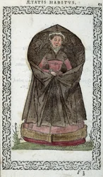 Flanderin Demoiselle - Jean Sulperiuksen teoksessa "Habits et efgies".