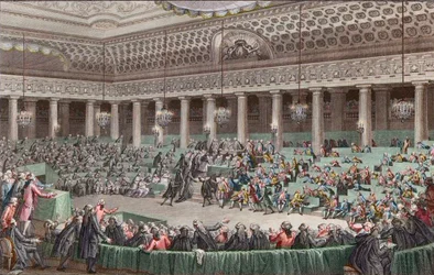Ranskan vallankumous - Kansalliskokous luopuu kaikista etuoikeuksista, 4. elokuuta 1789, kaivertanut Helman - Versailles