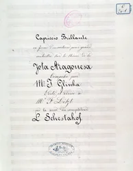Capriccion loistava etukappale Jota Aragonesen (espanjalainen alkusoitto nro 1) teemasta, Mikhail Glinka