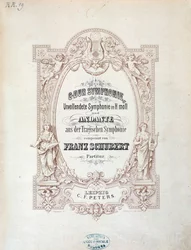 Franz Schubertin keskeneräisen sinfonian partituurin etukappale