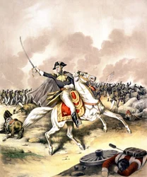 Kenraali Andrew Jackson (1767 - 1845) New Orleansin taistelussa vuonna 1812.