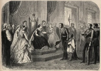 Kenraali Robert Cornelis (Cornelius) Napier (1810-1890) esitteli Leul Alemayehou Tewodrosin (1861-1879), etiopialaisen negus Theodoros II:n (Tewodros) pojan kuningatar Victoria Ierelle (1819-1901). Kaiverrus kirjaan "The Universe Illustrious"