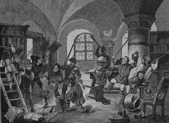 Saksan talonpoikaissota (1524-1526): Vilkas vilske Roggenburgissa, Baijerissa, Saksassa.