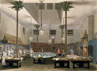 Grand Hotel: Great Pavillon -hotellin keittiöt Brightonissa. 1850