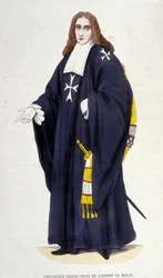 Suuri ritari - Maltan ritarikunnan ristin kaiverrus 1800-luvulta