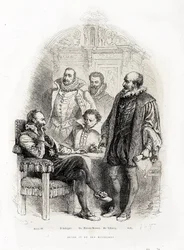 Henri IV (1553 - 1610) ja hänen ministerinsä: Theodore Agrippa d