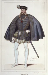 Henrik II, Ranskan kuningas (1519 - 1559), kaiverrus vuodelta 1830