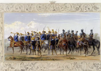Horseback Guards - teoksessa "" Knight of England", kirjoittanut J. Whatman, toim. T. M